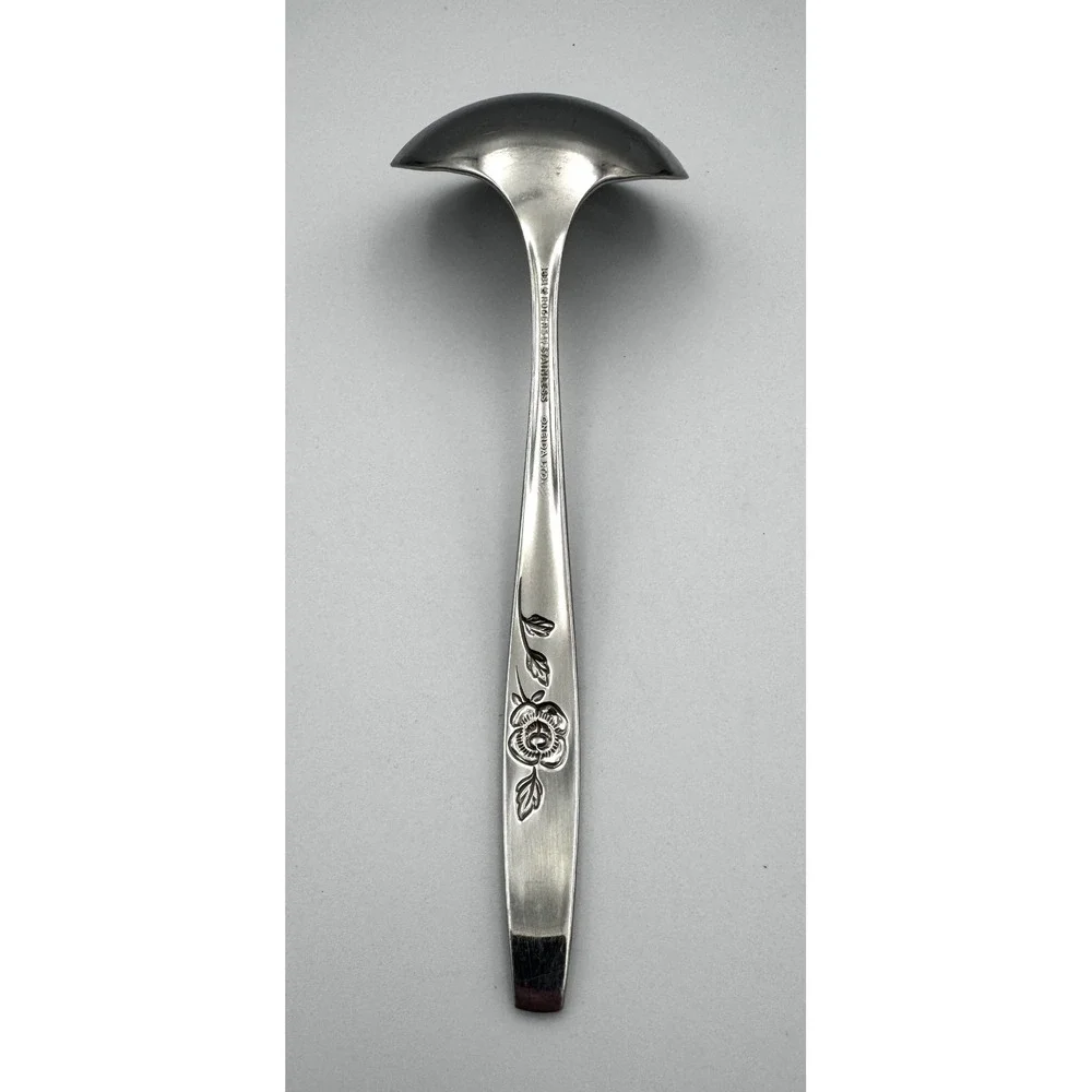 Oneida Our Rose Gravy Ladle Stainless Steel 7